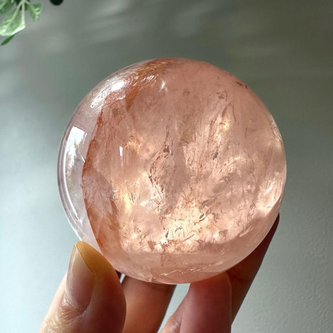 ファイアークォーツ　ジェミー ローズクォーツ　大玉　スターフラッシュ　5.6