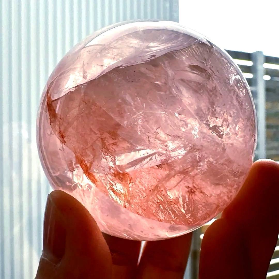 ファイアークォーツ　ジェミー ローズクォーツ　大玉　スターフラッシュ　5.6