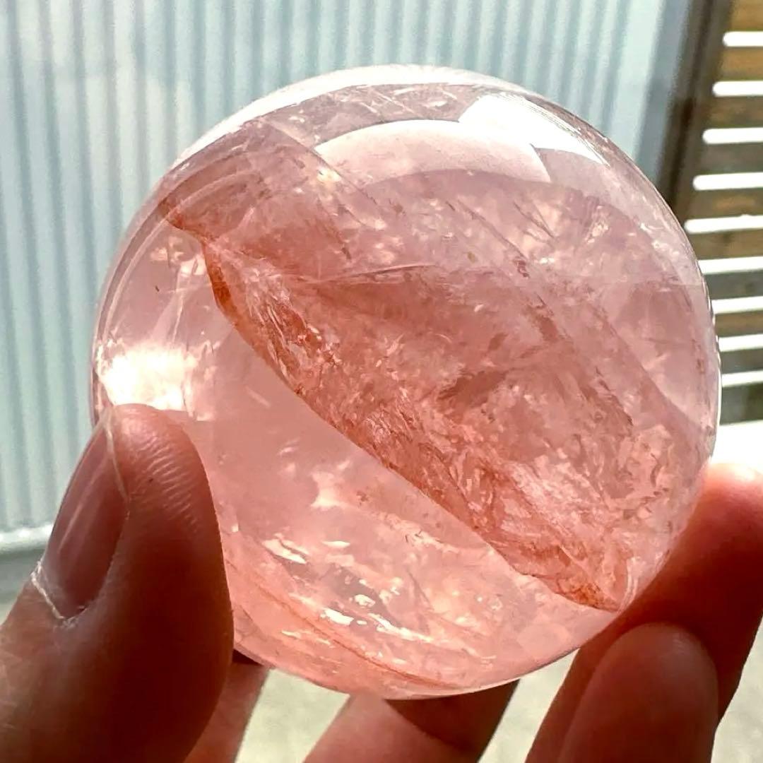 ファイアークォーツ　ジェミー ローズクォーツ　大玉　スターフラッシュ　5.6