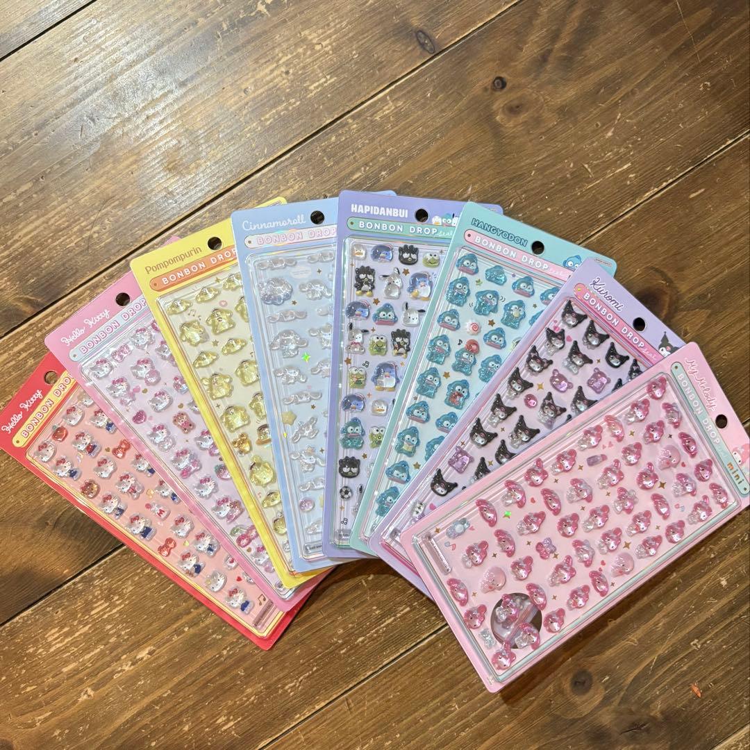 サンリオ ボンボンドロップシールmini 全８種類セット