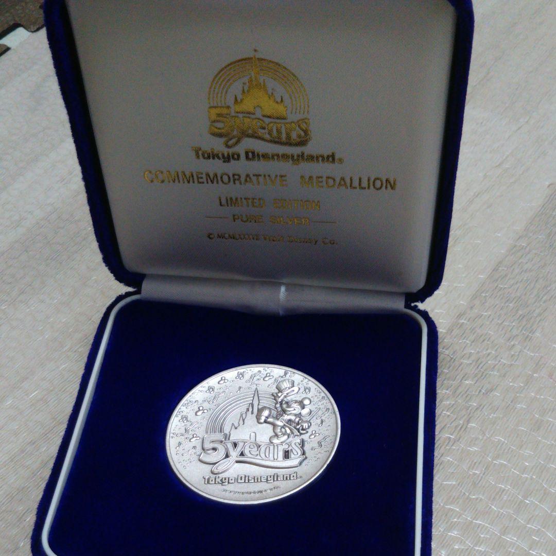 東京ディズニーランド 開園5周年記念 純銀製限定5,000個 メダル