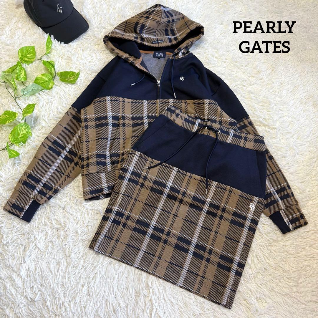 【パーリーゲイツ】極美品 セットアップ 秋ウェア 1サイズ レディース