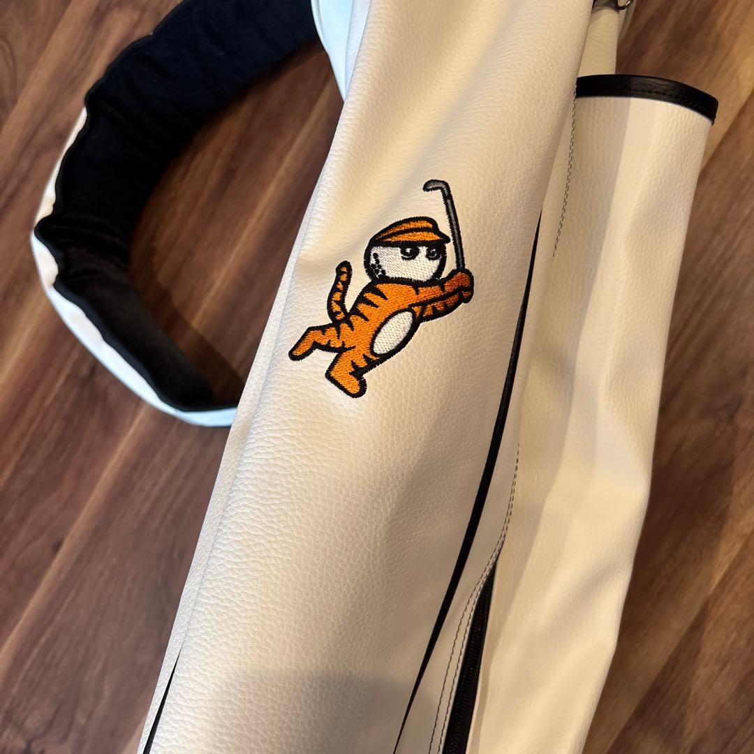 マルボン×ジョーンズ キャディバッグ ホワイト ゴルフ トラ 刺繍