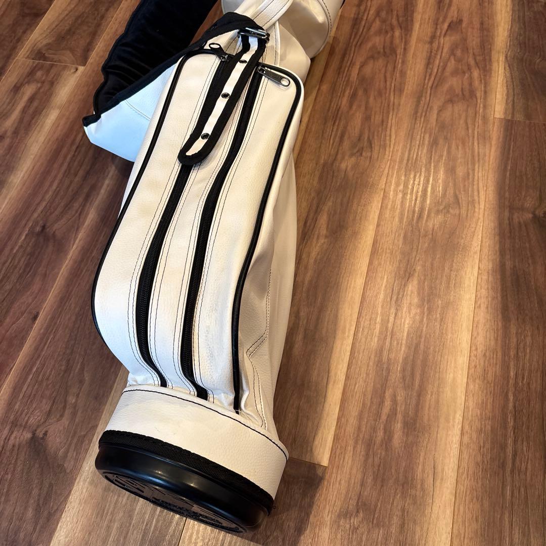 マルボン×ジョーンズ キャディバッグ ホワイト ゴルフ トラ 刺繍