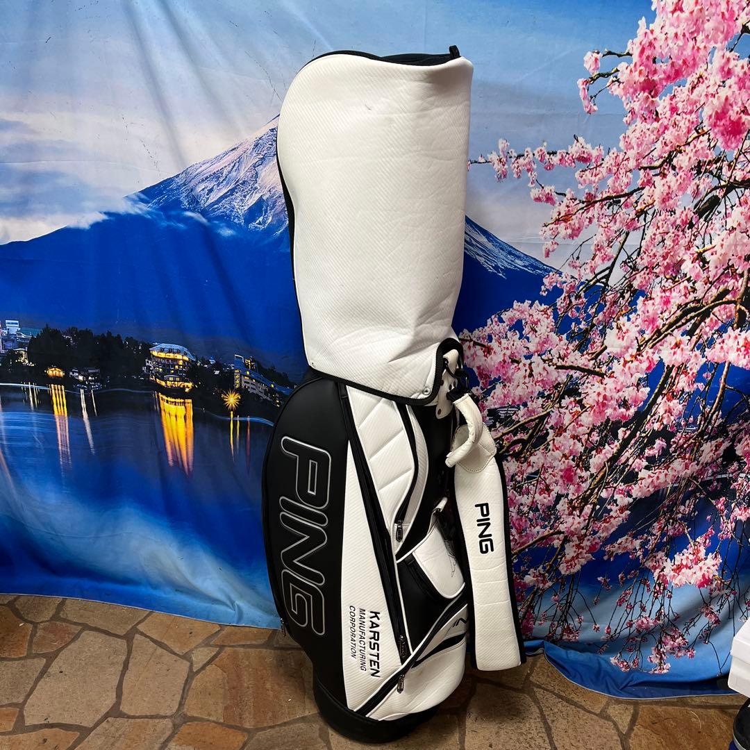 寶BT-1058 PING KARSTEN 白黒 キャディバッグ