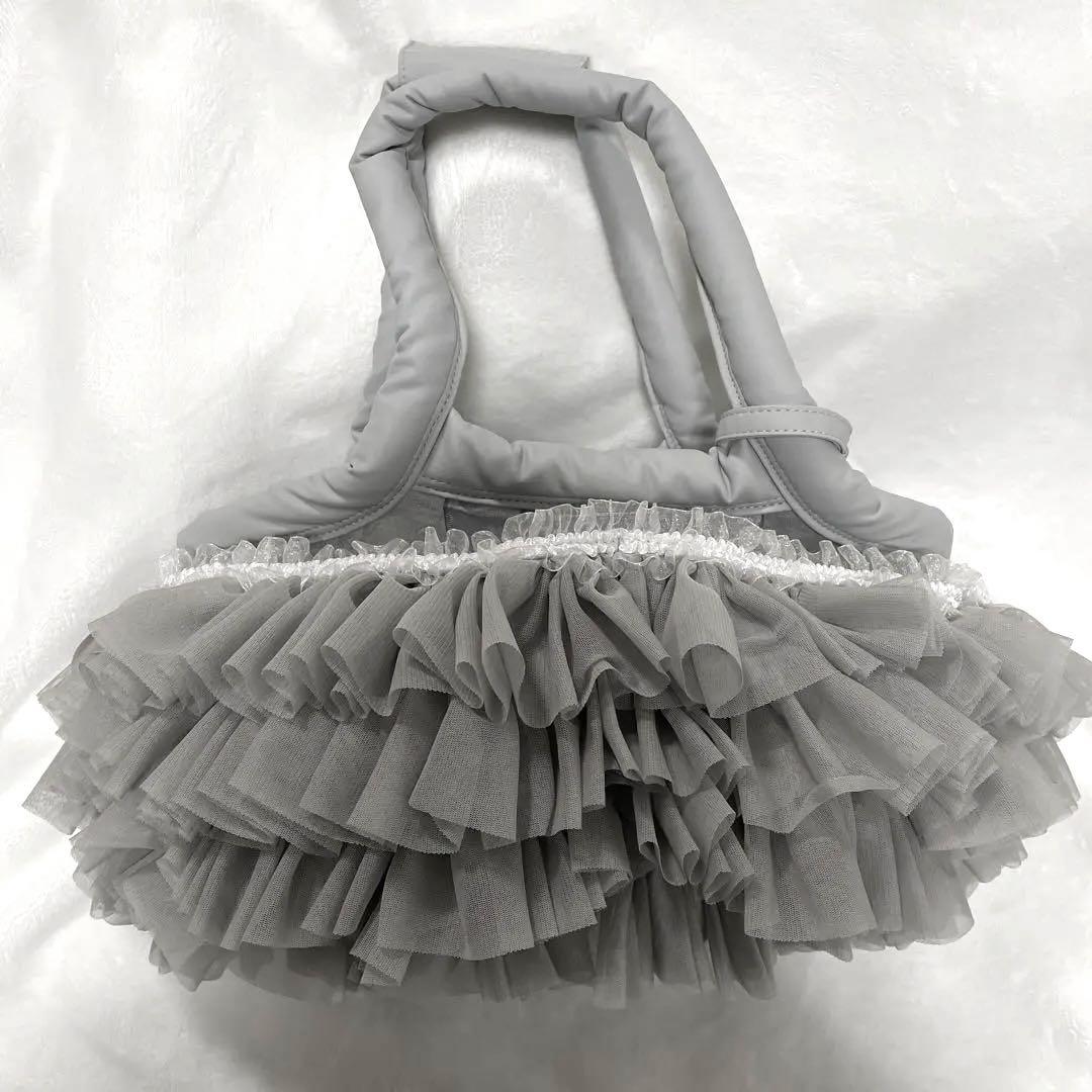 Kgrace フリル付きメッシュ キャリーバッグ Sサイズ