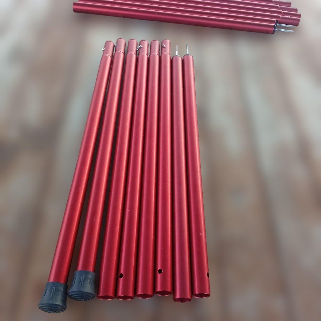 【良品】スノーピーク ウイングポール レッド 240cm×2セット