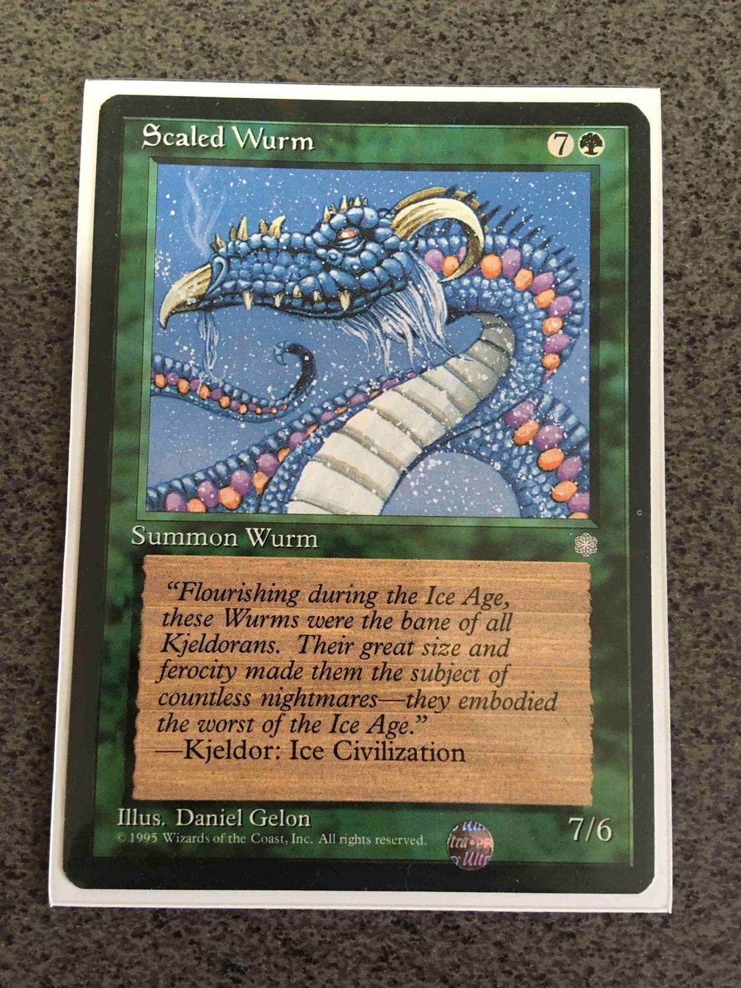 【MTG】甲鱗のワーム/Scaled Wurm/英語【ICE】