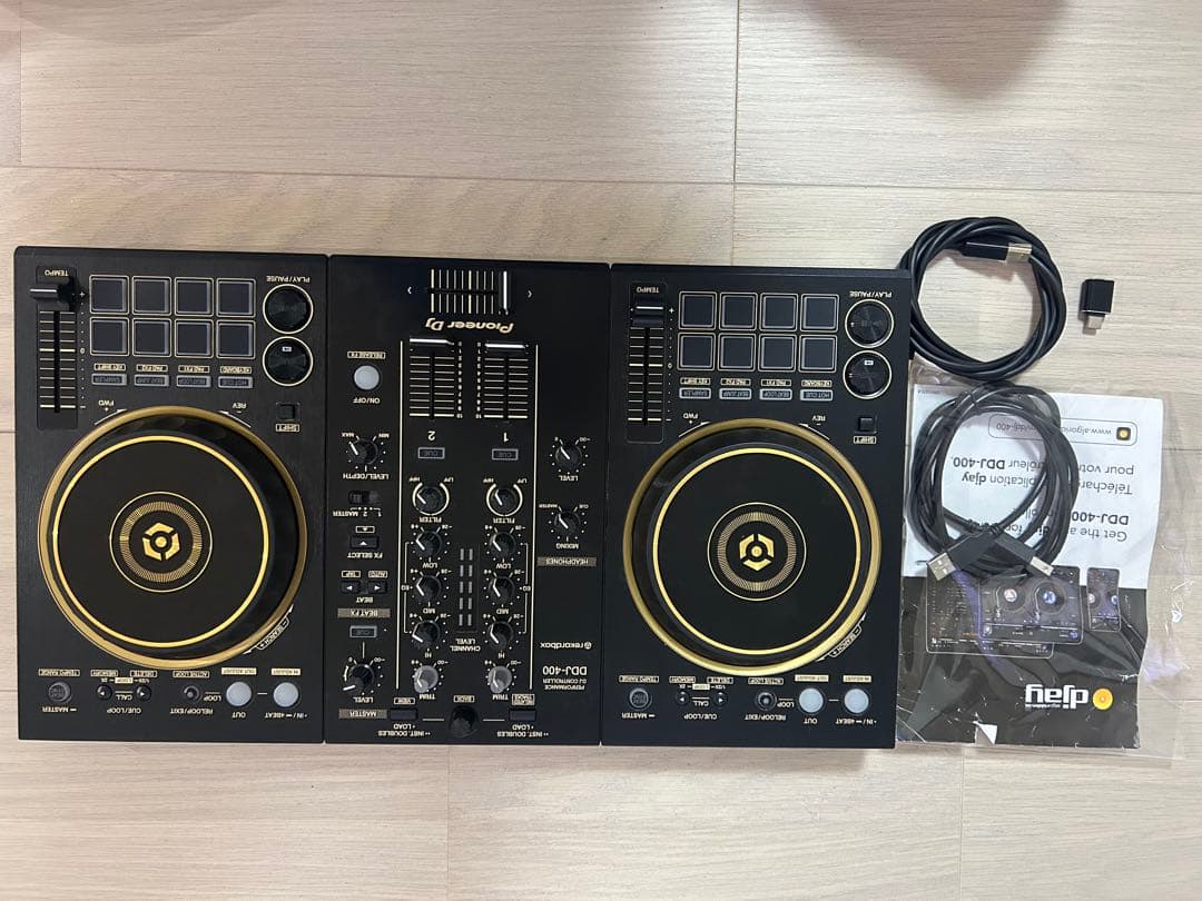 DJコントローラー 接続ケーブル付き DDJ-400-N 限定ゴールド