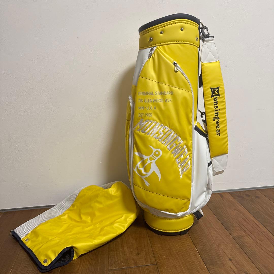 マンシングウェア　キャディバッグ　イエロー