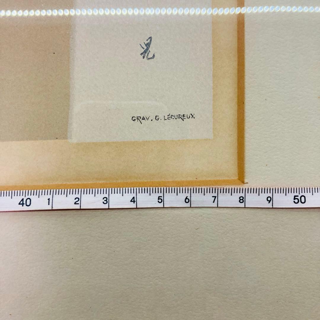 【真作】 洋画 東郷青児 「郊外の街」 リトグラフ 152/230 額縁のみ傷有