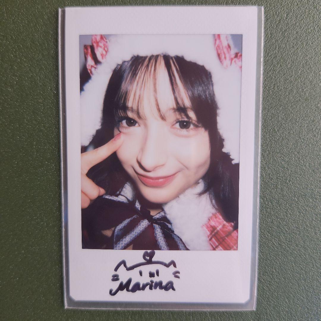 百瀬まりな ドアップ　サイン入りチェキ　エリマリ姉妹
