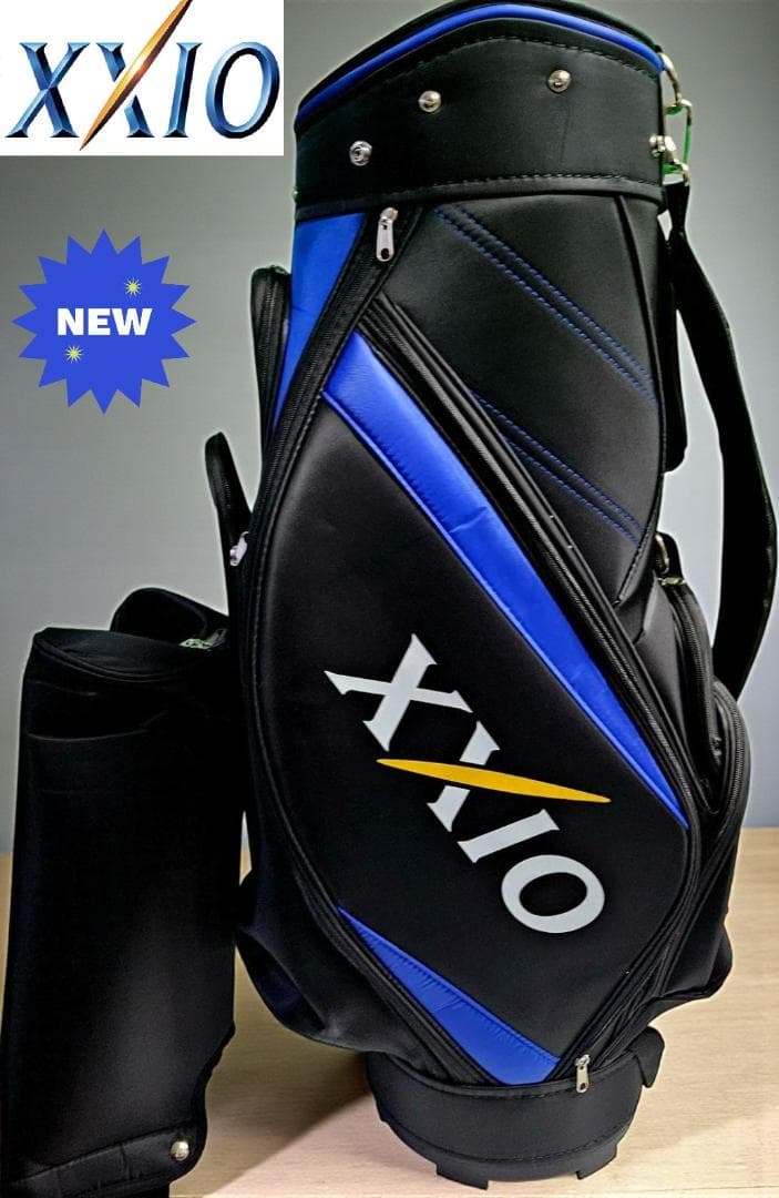 送料無料/新品未使用　展示品XXIO キャディバッグ 黒と青 新品