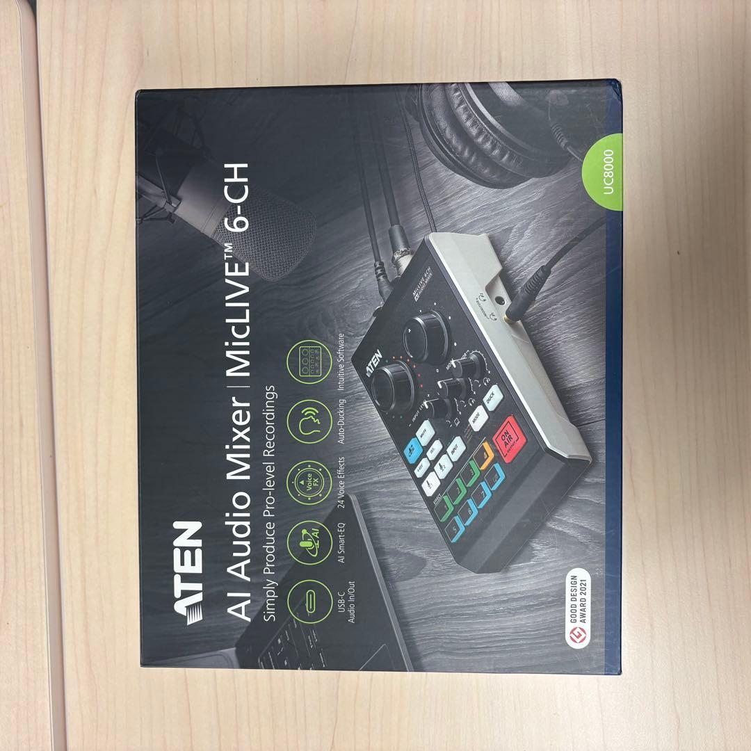 ATEN UC8000 ポッドキャスト用AIオーディオミキサー MicLIVE