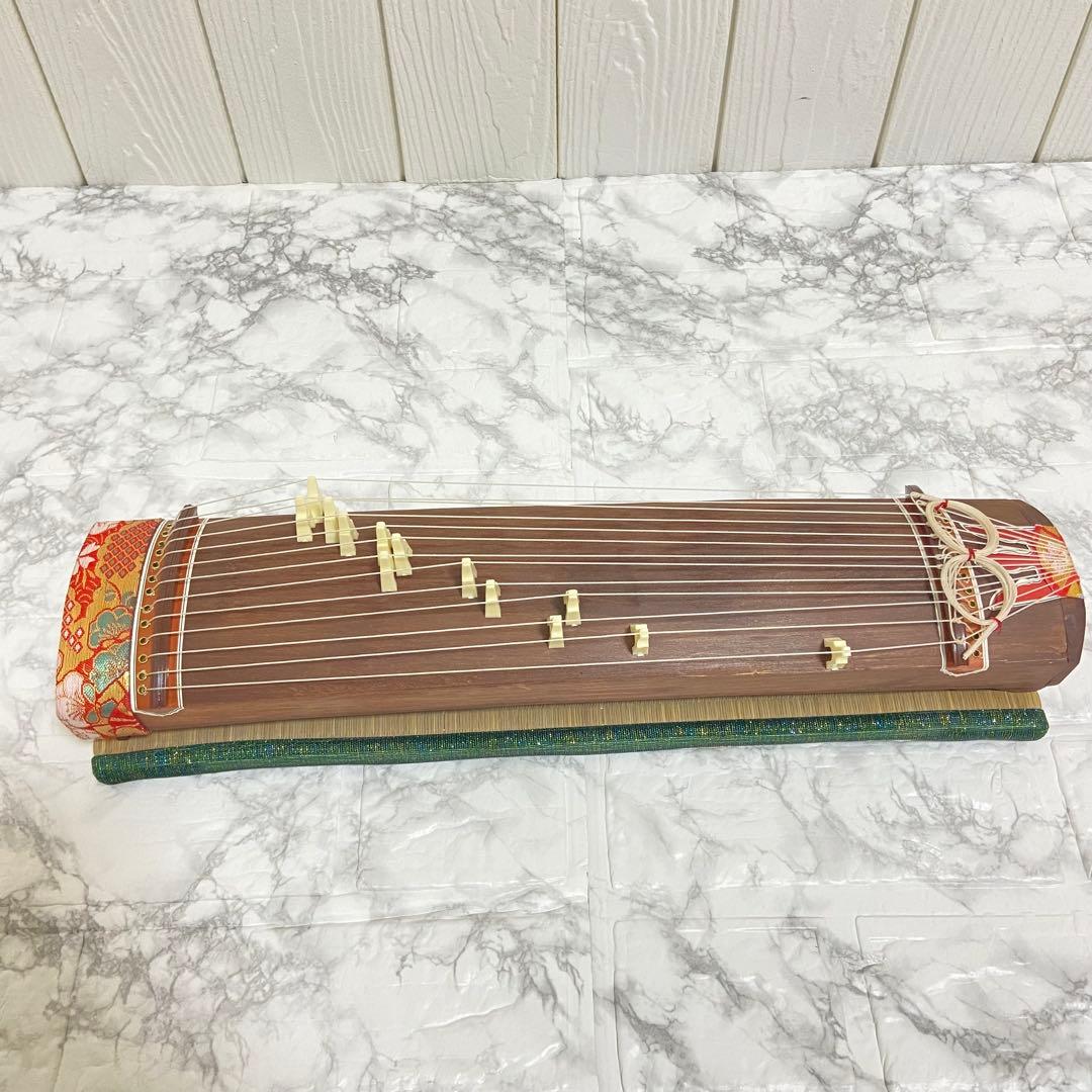 ミニ琴全長約42cm短琴和楽器 13弦お箏 お琴 お琴の手引き爪付き