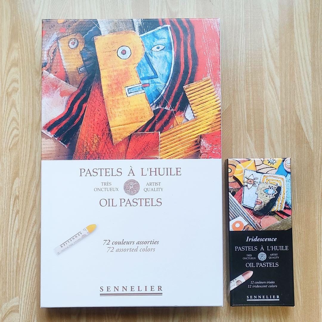 セヌリエ オイルパステル 72色 セット ＋ パール メタリック 12色 セット