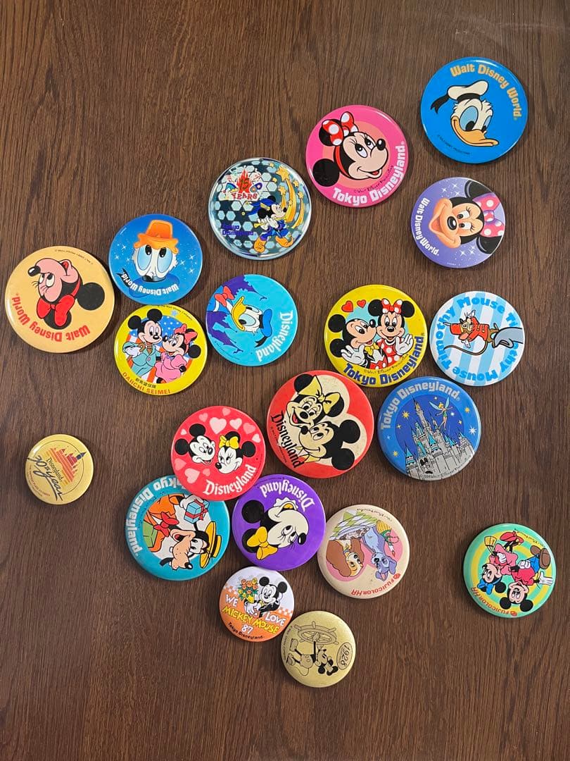 Disney Land ディズニーランド　キャラクター　缶バッジ