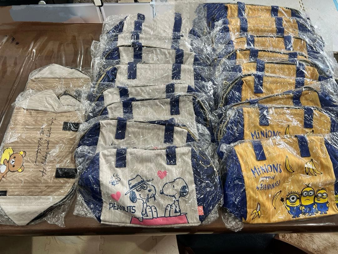 21個★ミニオン スヌーピー リラックマ がま口 ショルダーバック トートバッグ