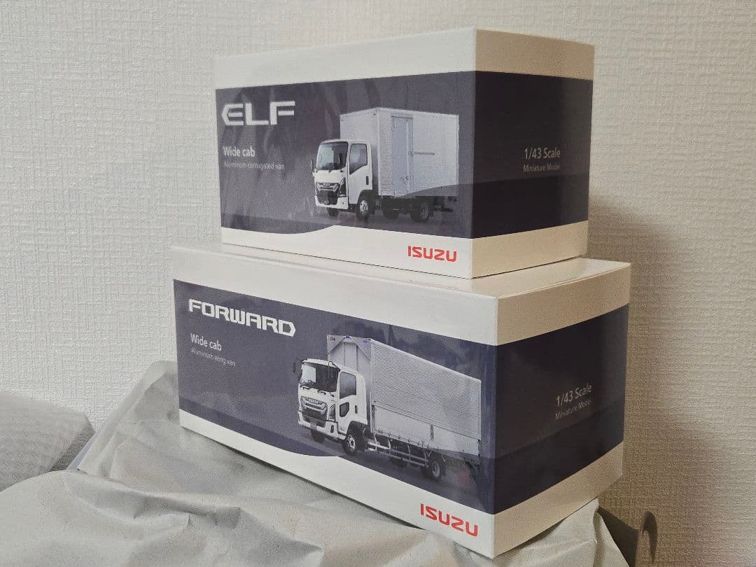 「未開封」1/43 京商 いすゞ エルフ フォワード ワイドキャブ 2台セット