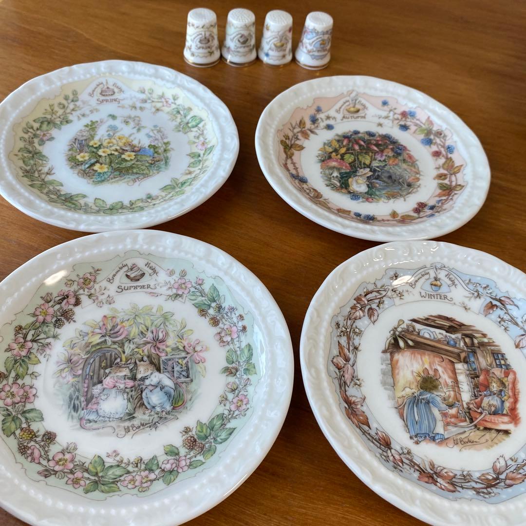 ロイヤルドルトン ブランブリーヘッジ コースター　小皿　シンブル　四季シリーズ