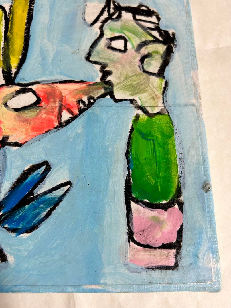 エディ・ドミニク・デュビアン　子供と怪獣　原画　キャンバスアート　エイチピーデコ