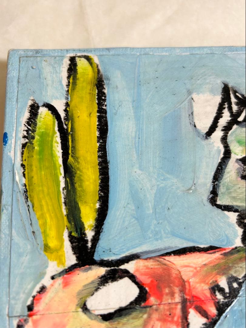 エディ・ドミニク・デュビアン　子供と怪獣　原画　キャンバスアート　エイチピーデコ