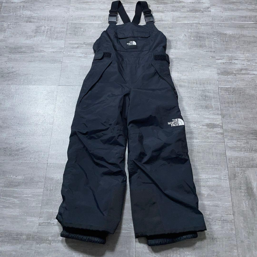 ノースフェイス スキーウェア 110 黒 ビブパンツ スキーウェア スノーボード