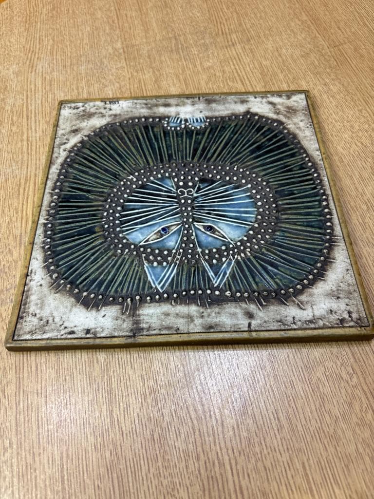 希少 Lisa Larsonリサ ラーソン UNIK Katt 猫 ブルー 陶版