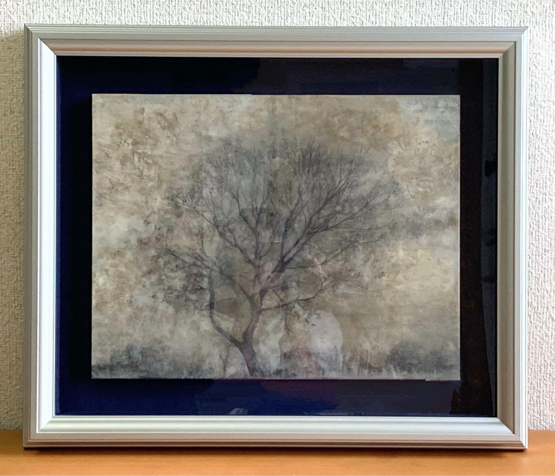 大橋拓子「記憶の風景」 額装● 日本画作品 人の内面を描き出してます●