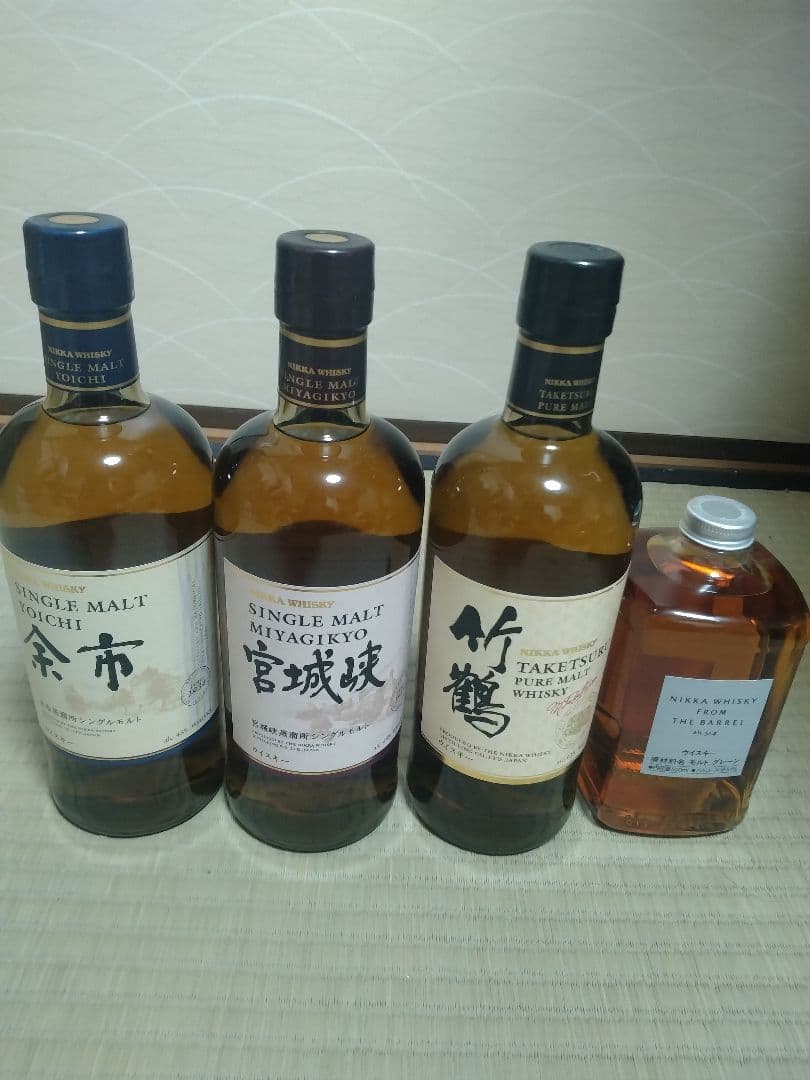 ニッカウイスキー 余市 宮城峡 竹鶴 フロム・ザ・バレル 4本セット