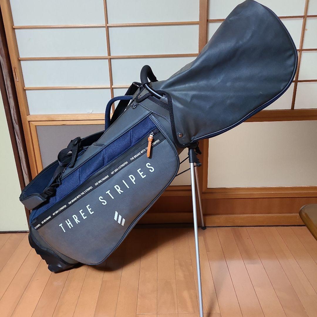 adidas Three Stripes キャディバッグ ネイビー