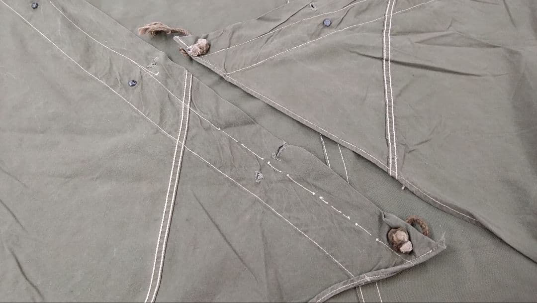 アメリカ軍 USパップテント幕のみ シェルターハーフ 軍幕②