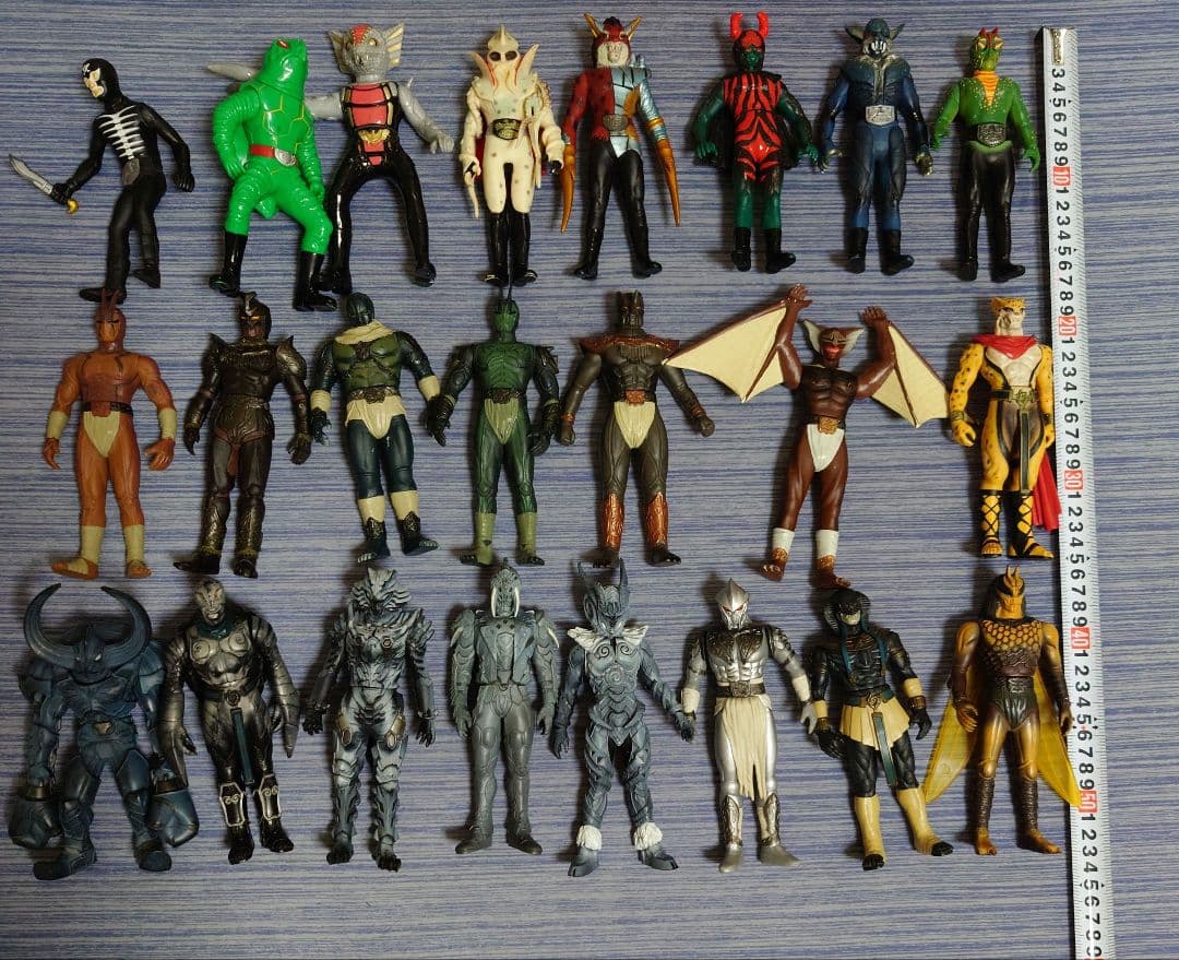 仮面ライダー　ソフビ　まとめ売り　昭和　怪人　ショッカー　約17cm　フィギュア