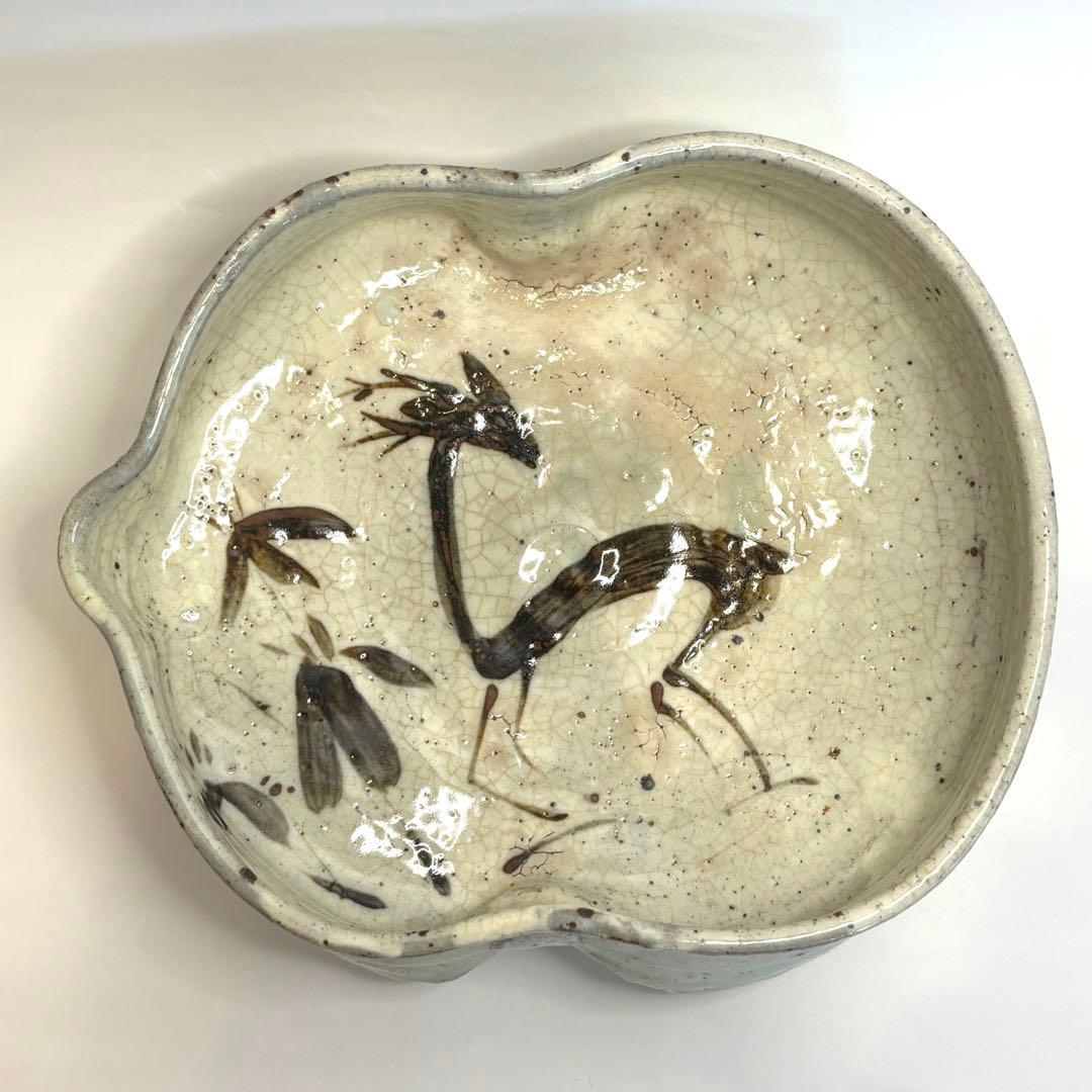 永江港史さん　絵志野焼　鹿　梅　鉢　小皿5枚セット