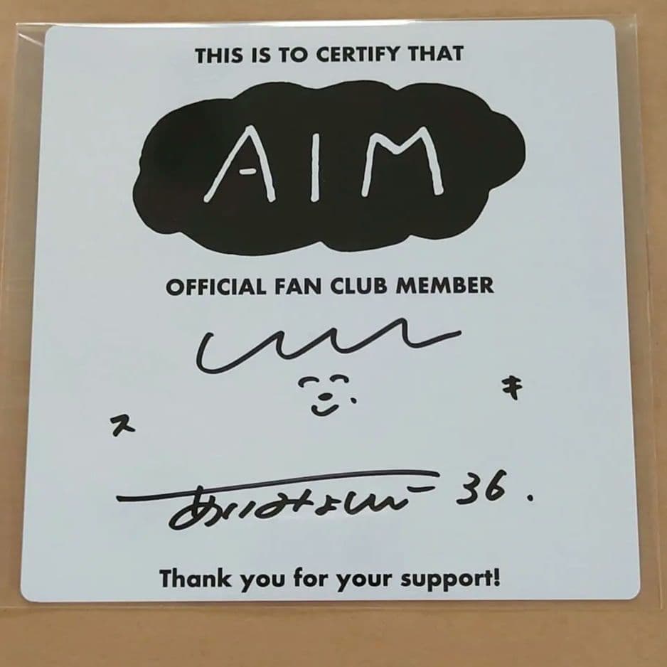 あいみょん　直筆サイン入りミニ色紙　AIM限定デザインTシャツ