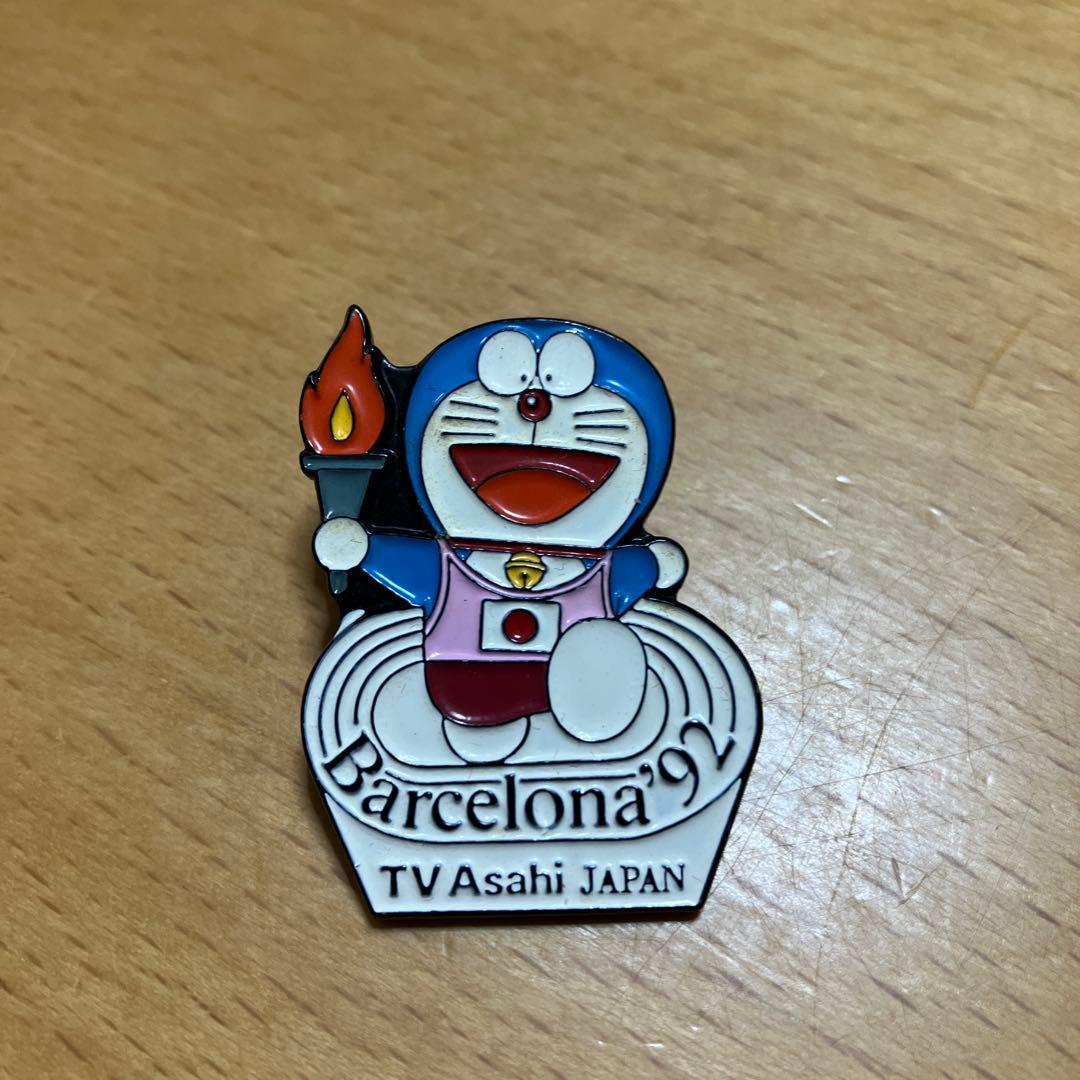 【激レア】ドラえもん　ピンバッジ　バルセロナオリンピック　1992年　テレビ朝日