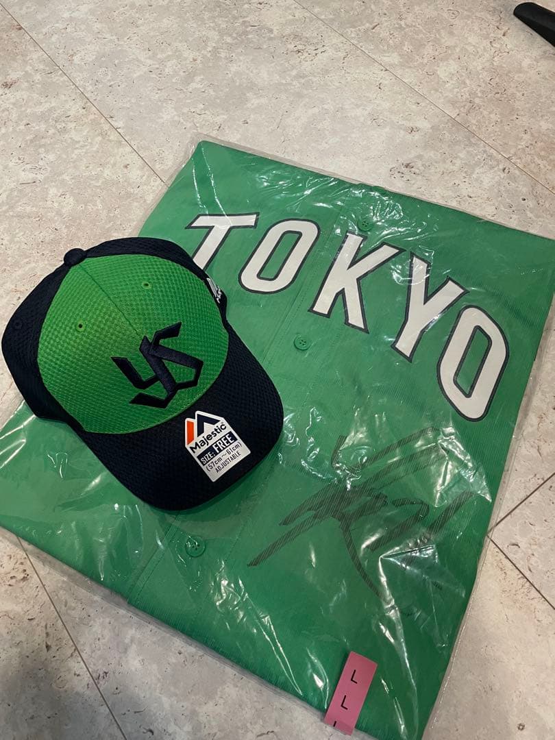 ヤクルト応援グッズ　2025燕パワーユニ＆キャップ　サイン入り#沼田選手71