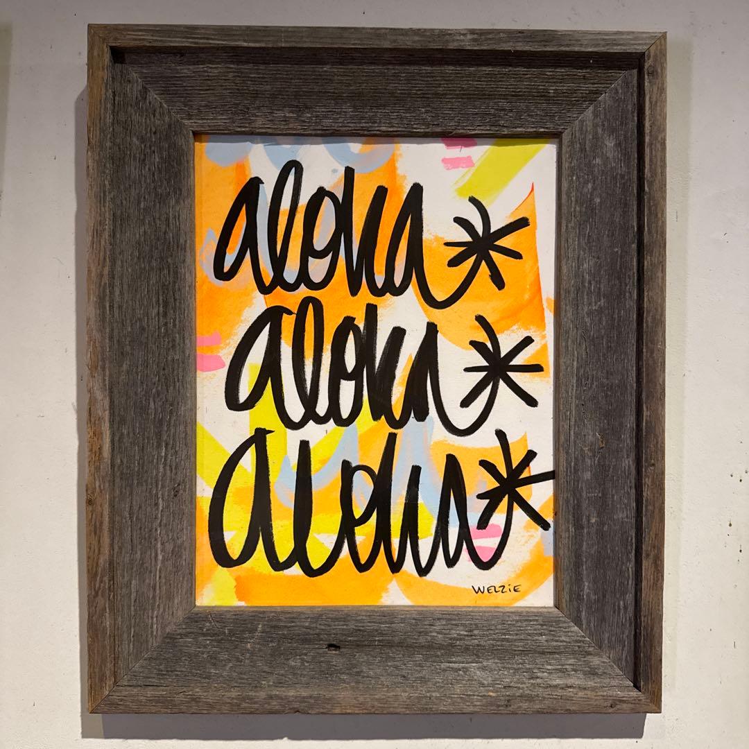Welzie Aloha アート作品 約30cm x 40cm