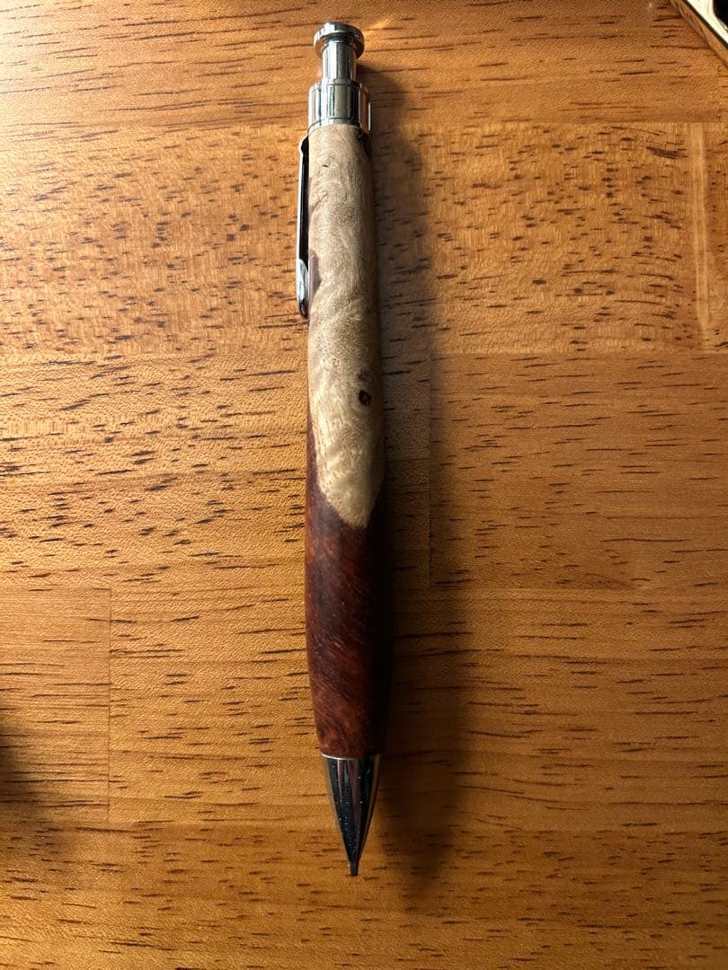 こぶた工房　花梨紅白シャープペンシル0.5