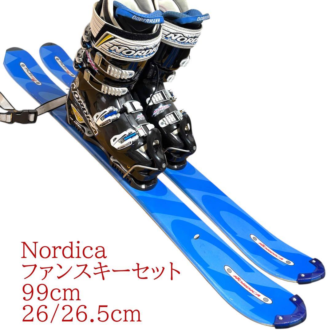メンズ　ショートスキーファンスキーセット　Nordica 26/26.5cm