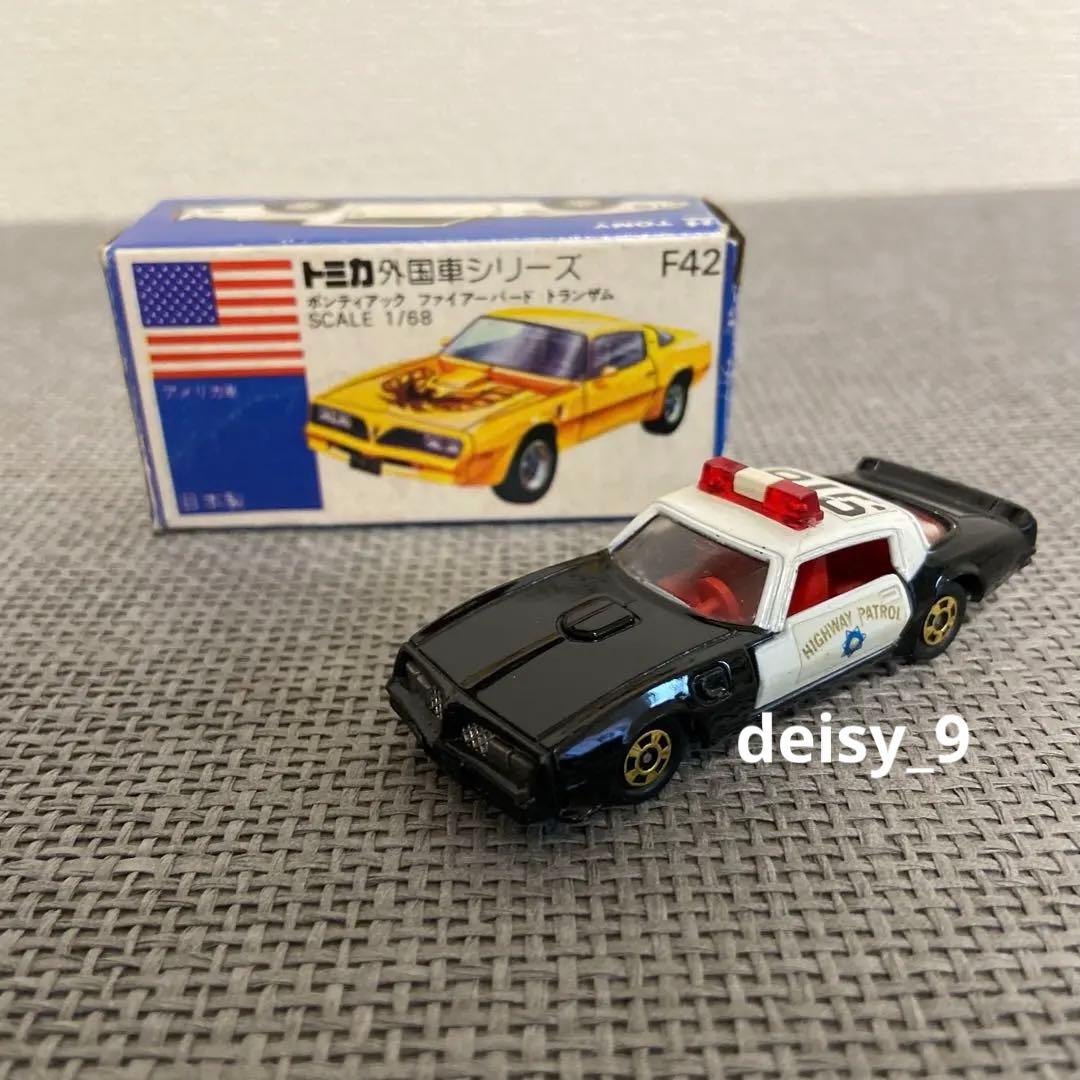 トミカ 日本製 ポンティアック ファイアーバード トランザム 青箱 パトカー