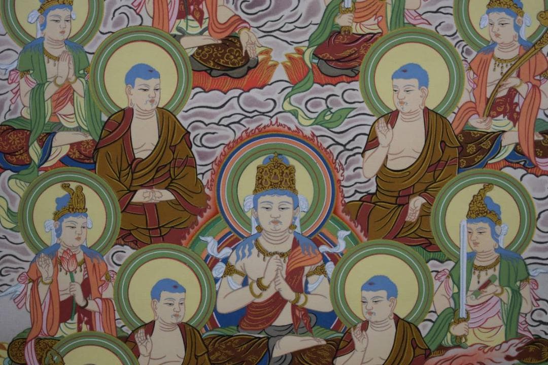 真作/伊予府中十三石佛霊場　伊予府中十三石仏霊場/布袋屋掛軸HE-376