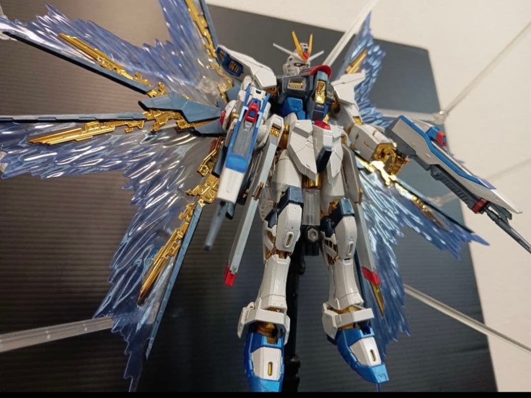 RG　ストライクフリーダムガンダム（チタニウムフィニッシュ）＋天空の翼　完成品