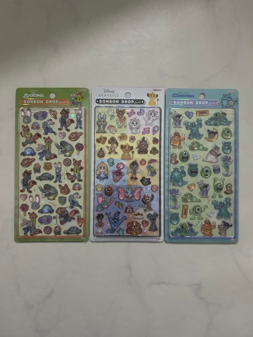 ボンボンドロップシール ディズニー クラシック モンスターズインク ズートピア