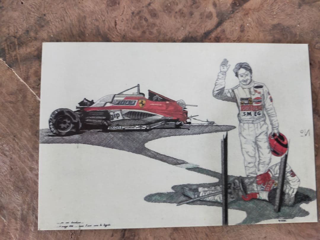 値下げ対応可　フェラーリ　F1 　レーサー　ジル・ビルニューブ　メモリアル品