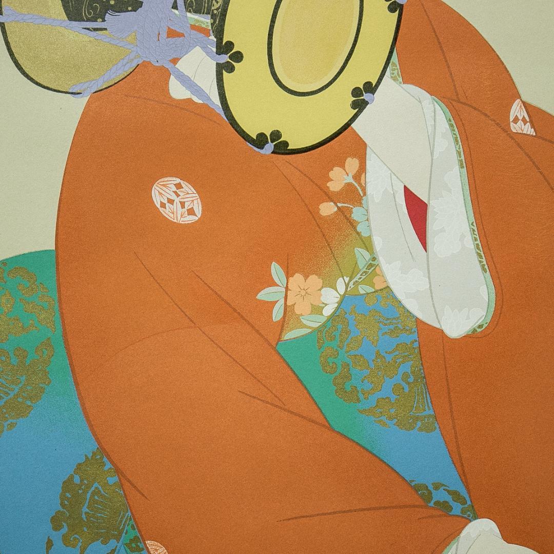 掛軸-1767　上村松園　鼓の音　限定380部のうち87番　上村淳之監修