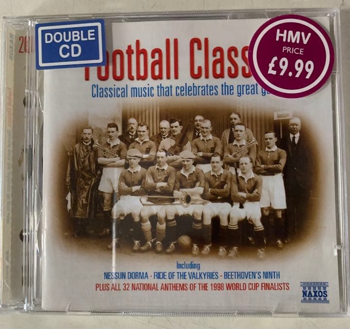 CD2枚組①’98WC本大会出場32カ国国歌②Football Classics