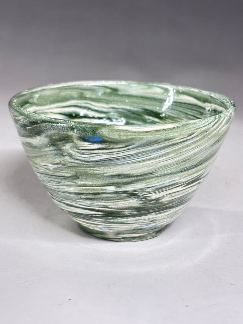 人間国宝『松井康成』造 練上酒呑 共箱 ぐい呑 盃 酒器 酒杯 本物保証