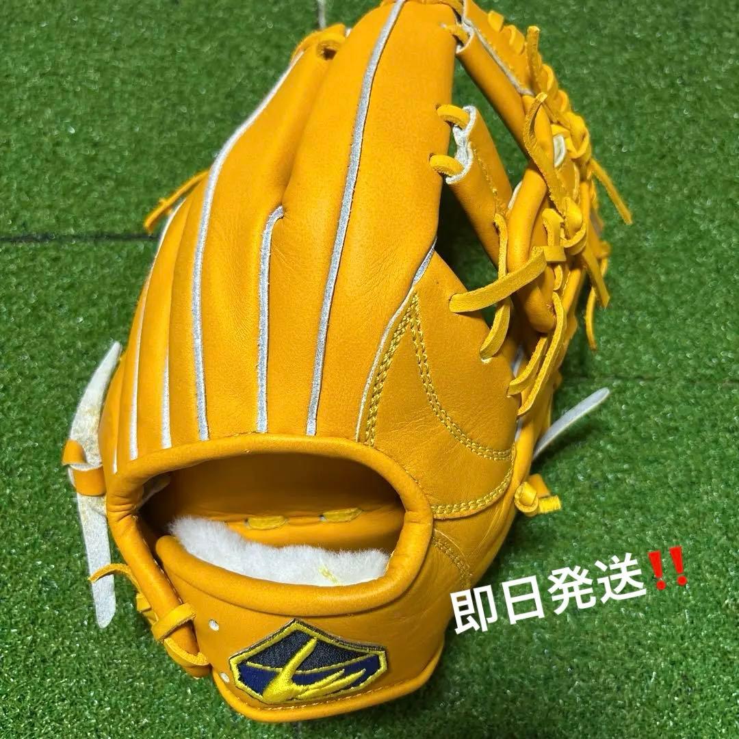 Hウェーブ 硬式 野球グローブ オレンジ