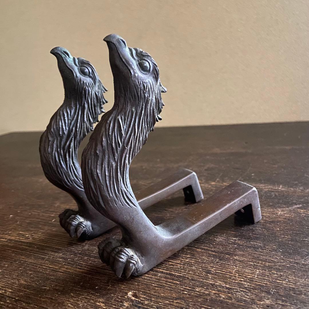 骨董　亀文堂　鴨居掛け　かもい　長押　なげし　フック　一対